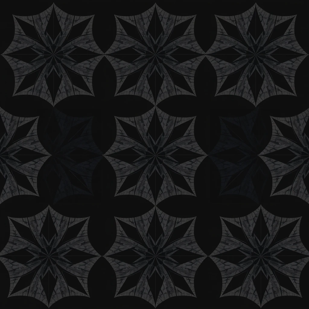 Create a minimalist black wallpaper with intricate geometric patterns in varying shades of gray. Incorporate a few metallic gold or silver accents to add a touch of luxury and sophistication.