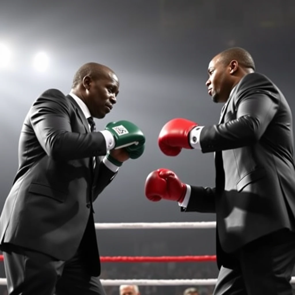 "boxing match between Alassane Ouattara, president of Côte d'Ivoire, and Soro Guillaume" - Image