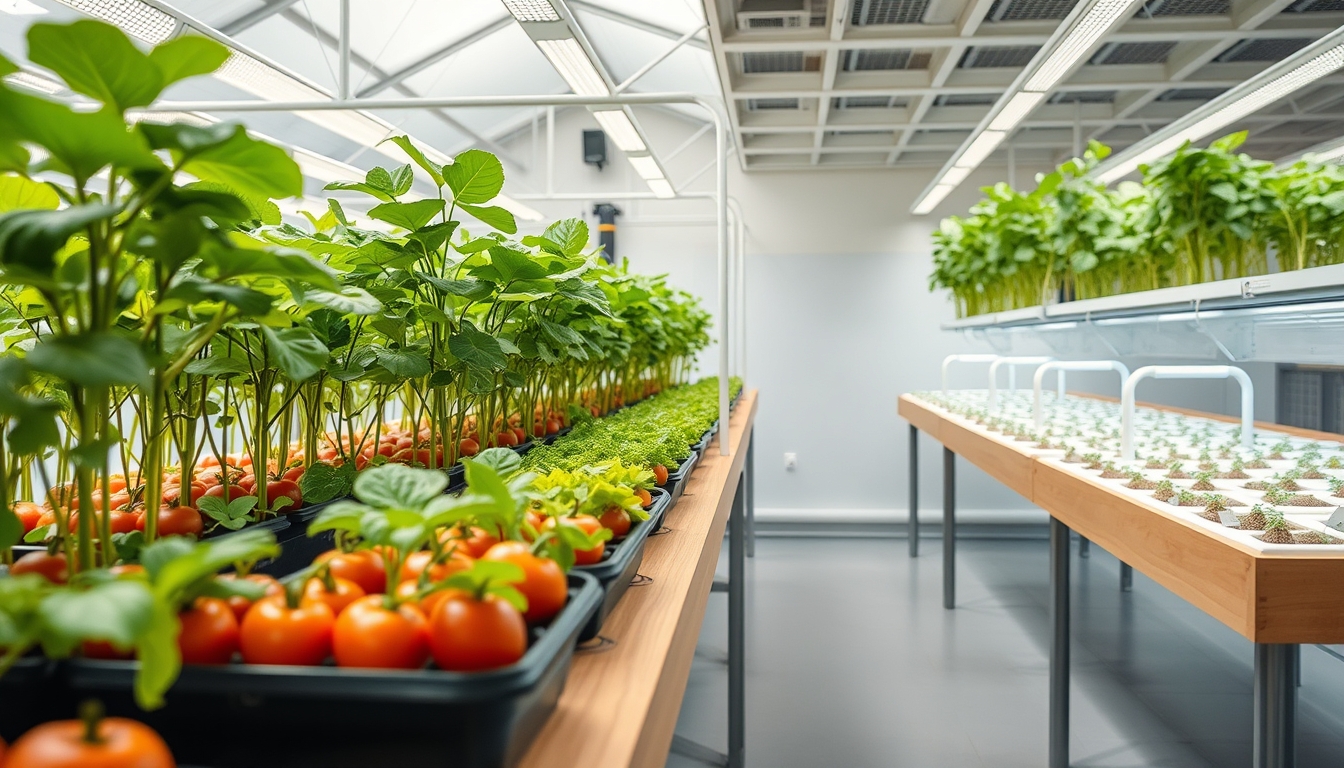 Sustainable food production lab, representing future agriculture. - Image