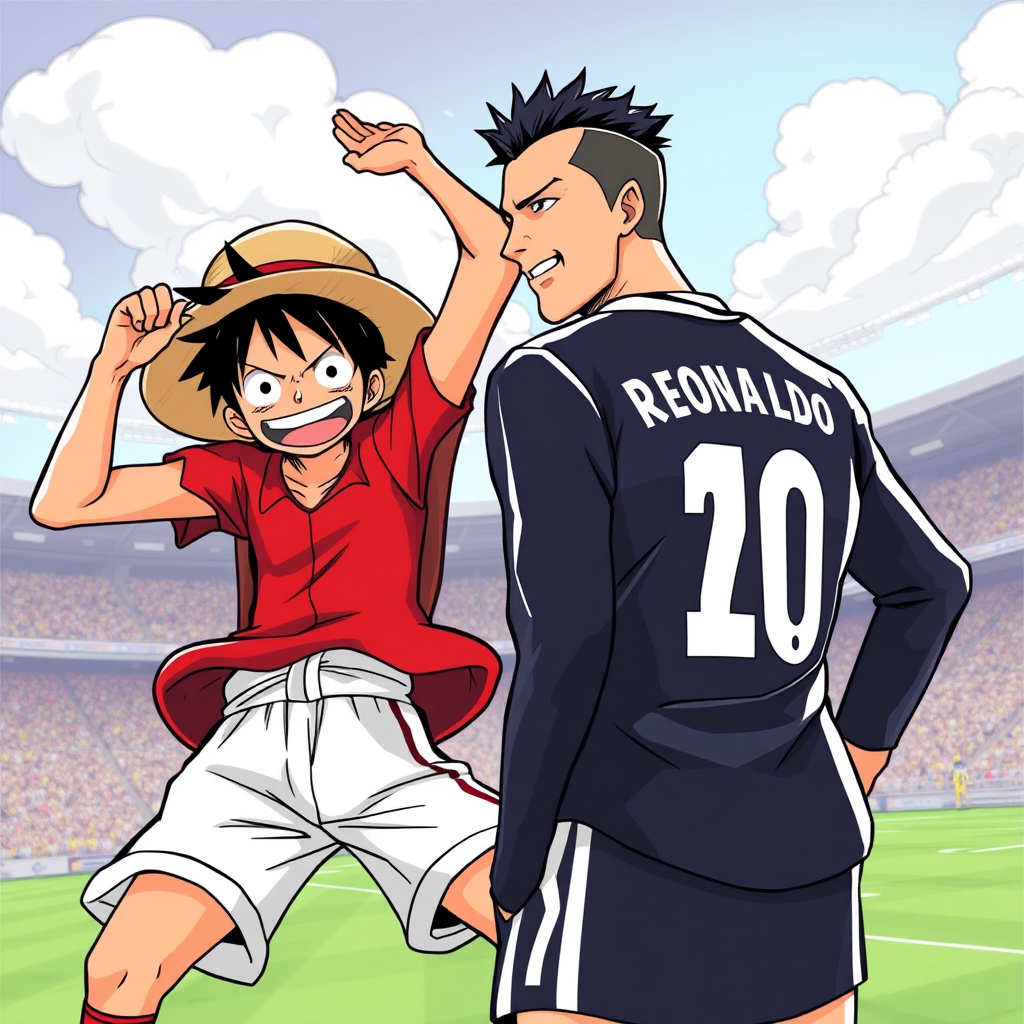 Luffy and Cristiano Ronaldo