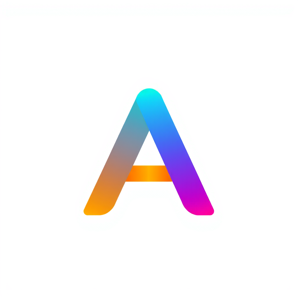 A logo with the letter A in the RGB(20,147,220) and RGB(76,212,244) palette has an IT abstract expression with a background-free design. - Image