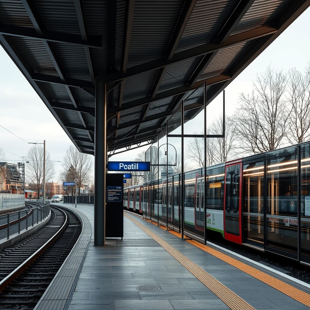 steel and glass public transport stop design project