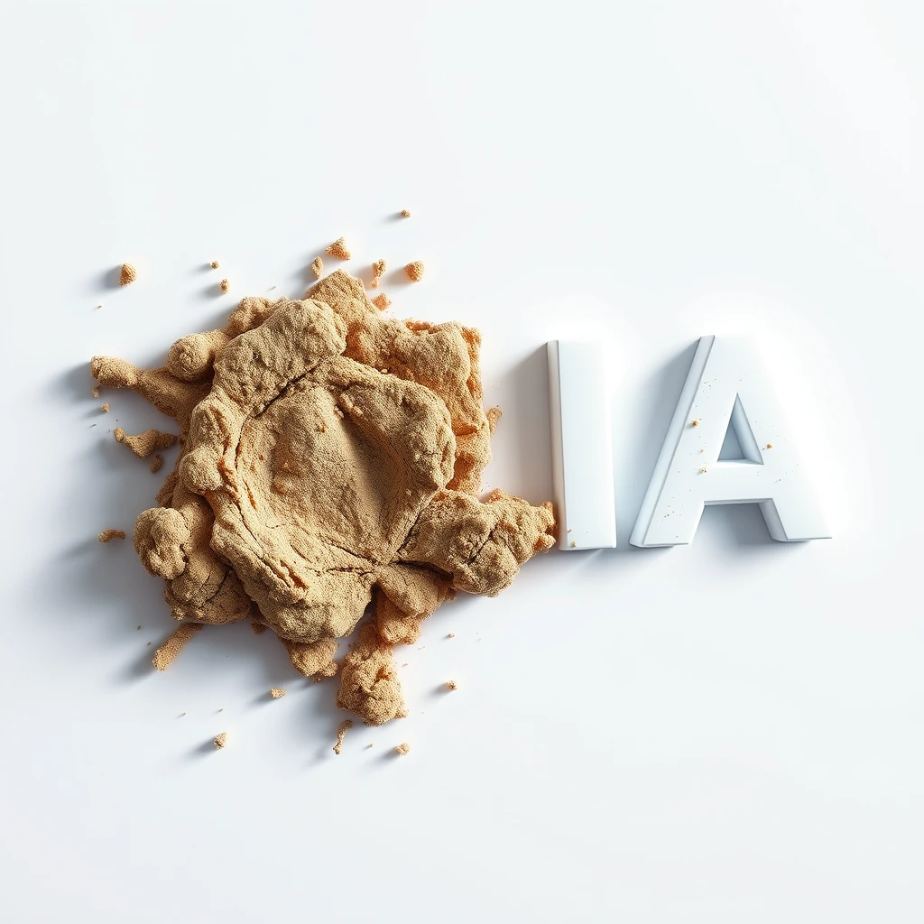 Majestically 3D photo of cow dung splattered onto the "AIA" logo.