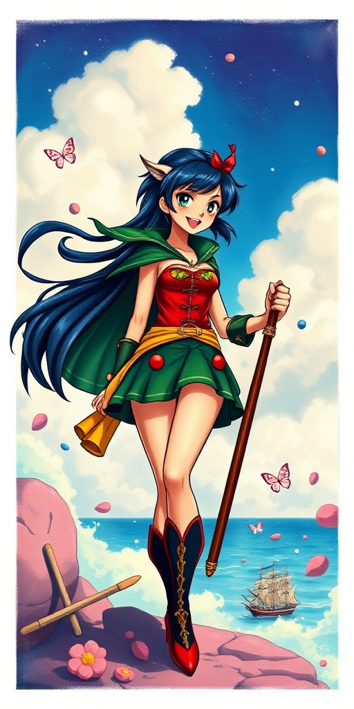 Nico Robin, One Piece, anime style painting 

--niji 6 --style 350 - Image