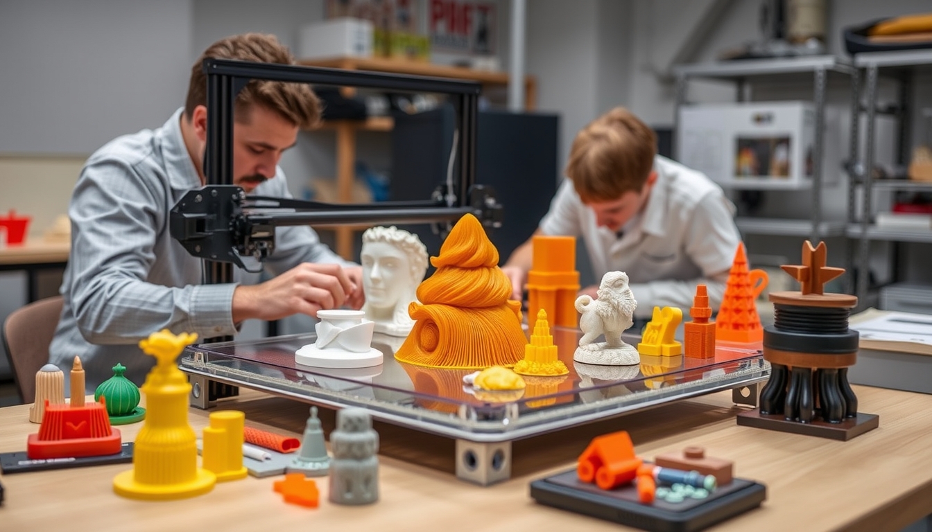 3D printing workshop creating innovative products, symbolizing new manufacturing. - Image