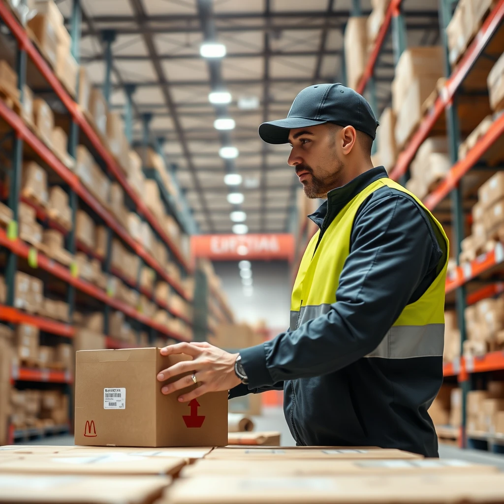 online order picker in the warehouse