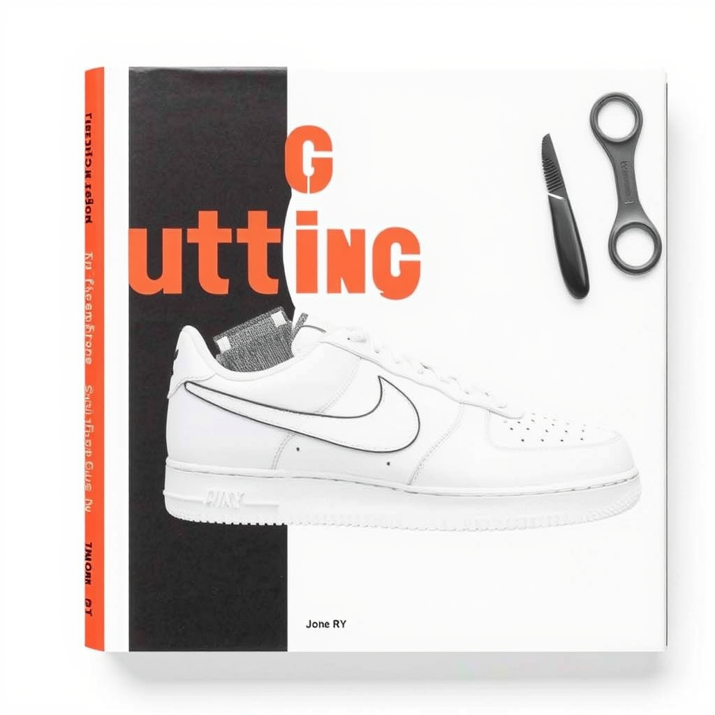 Book about 'cutting', with company 'RY', for creating modern Nike shoes.