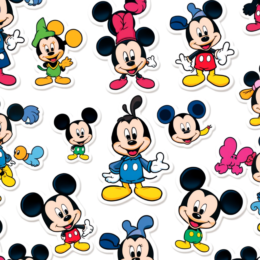 Disney 3D character small sticker white background - Image