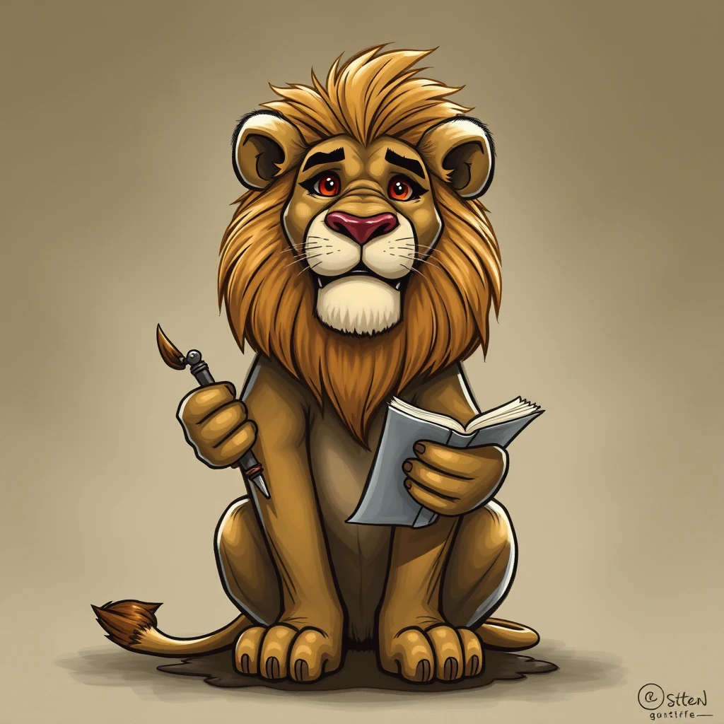 Lion character writer - Image