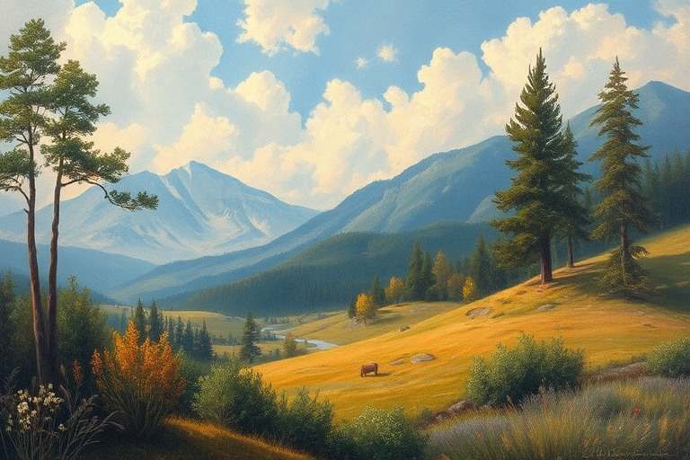 A landscape painting.