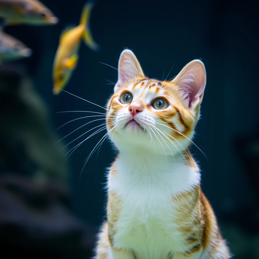 a cat in an aquarium - Image