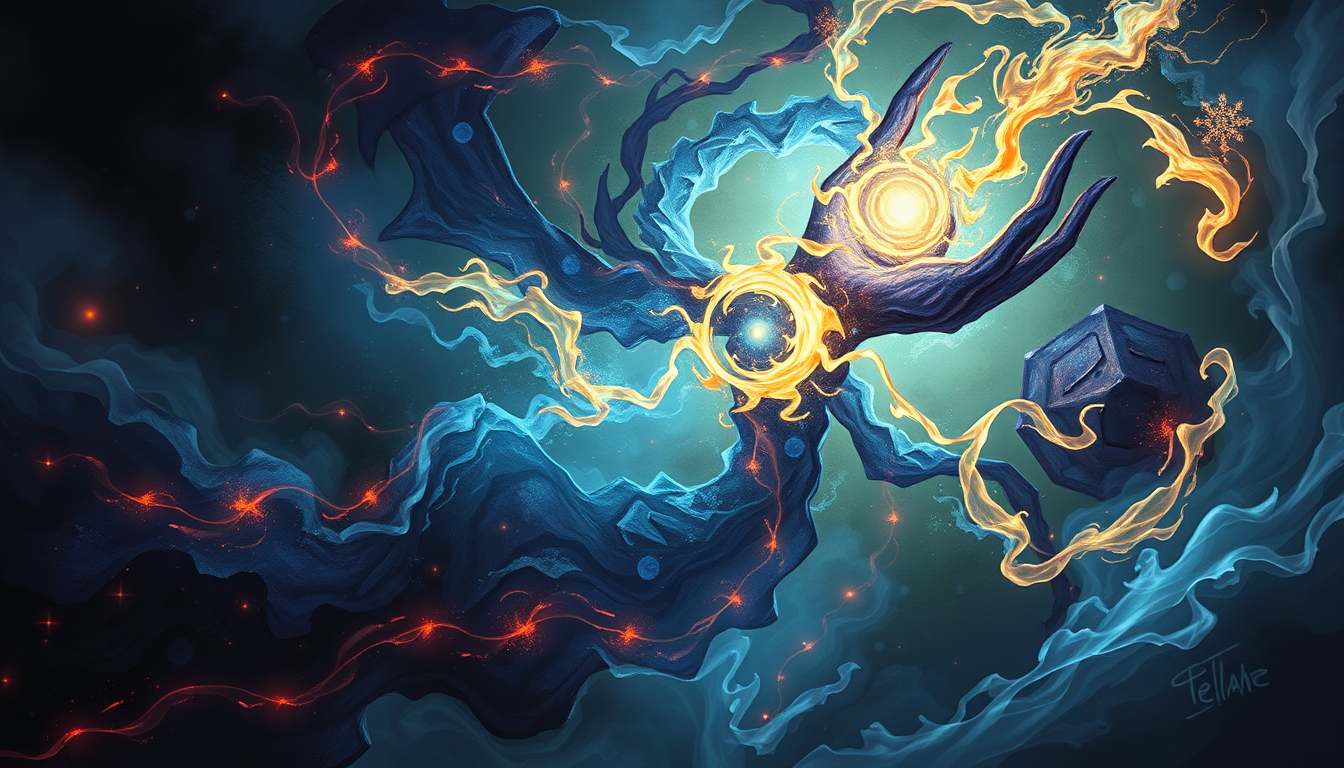 arcane magic, abstract, mystical energy, mana, fantasy digital painting, artstation, deviantart, hd