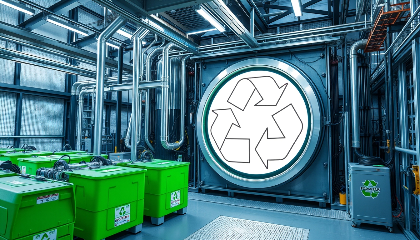 High-tech recycling facility, symbolizing circular economy. - Image